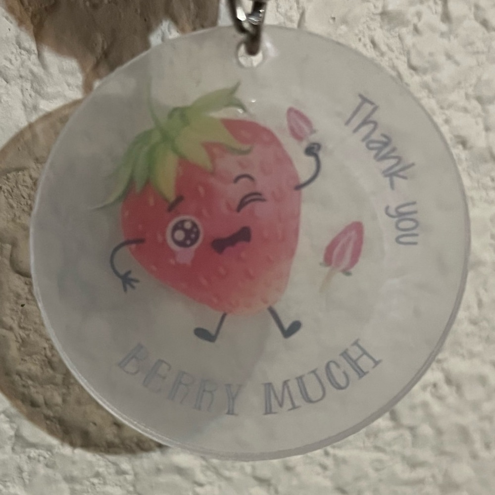 NIP Thank you Berry Much Strawberry Keychain